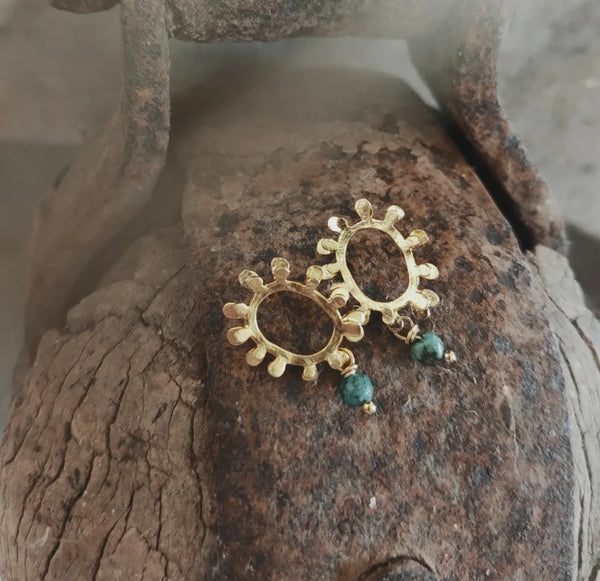 Turquoise Eclipse Studs by Paird - Cecil & Gunn Collections