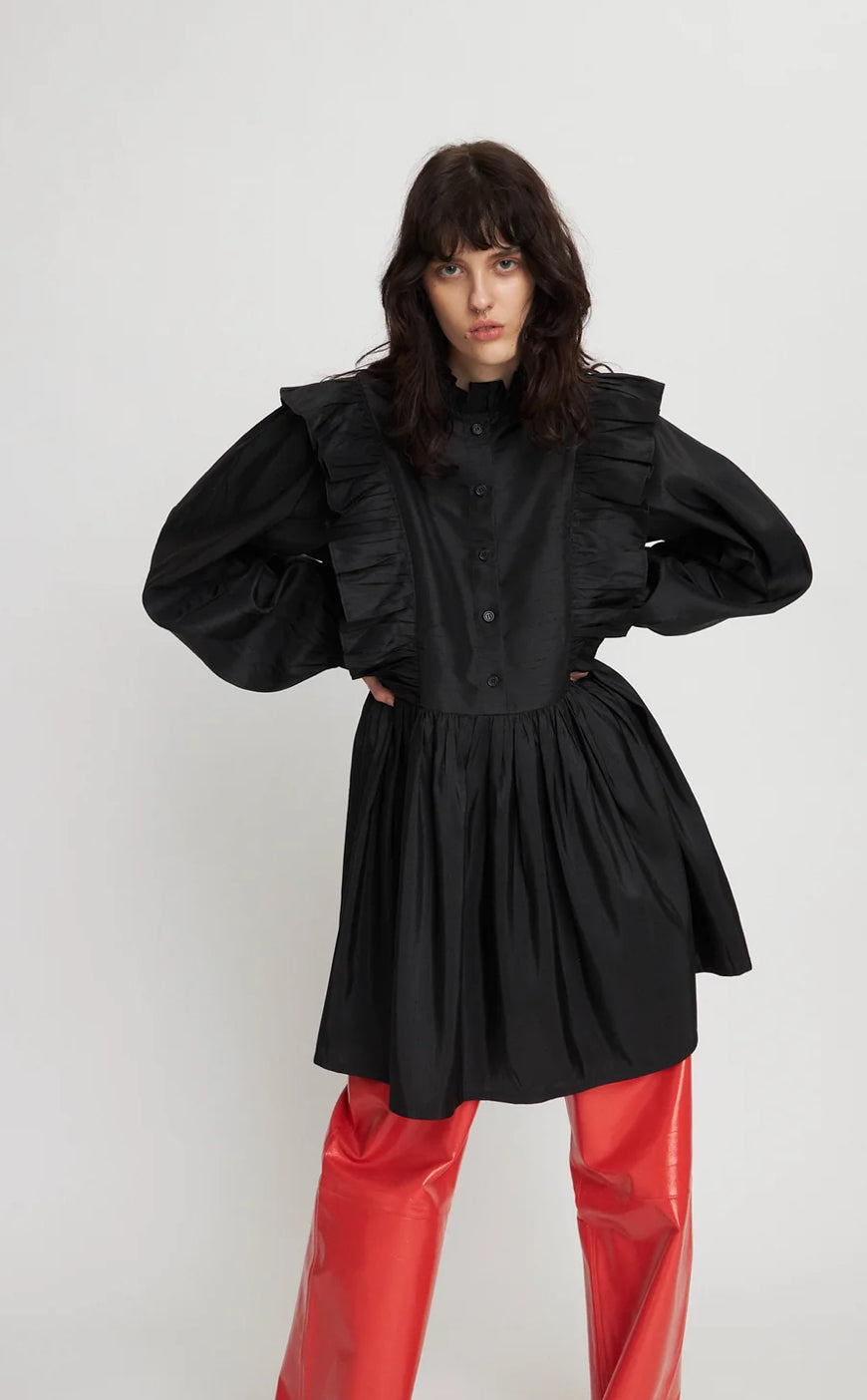 Short Dress with Ruffles - Cecil & Gunn Collections
