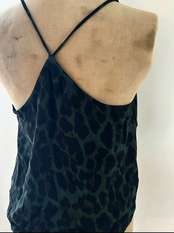 Adine Undone - Camisole - Green Leopard Camisole - Cecil and Gunn