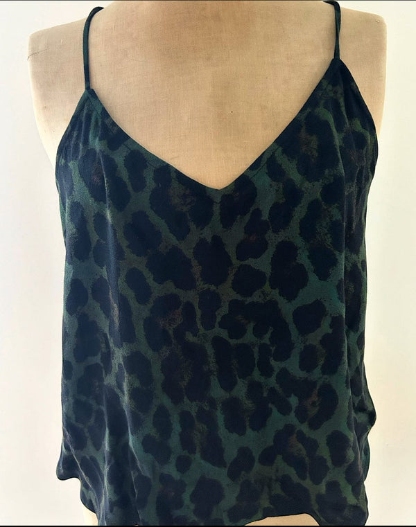 Adine Undone - Camisole - Green Leopard Camisole - Cecil and Gunn