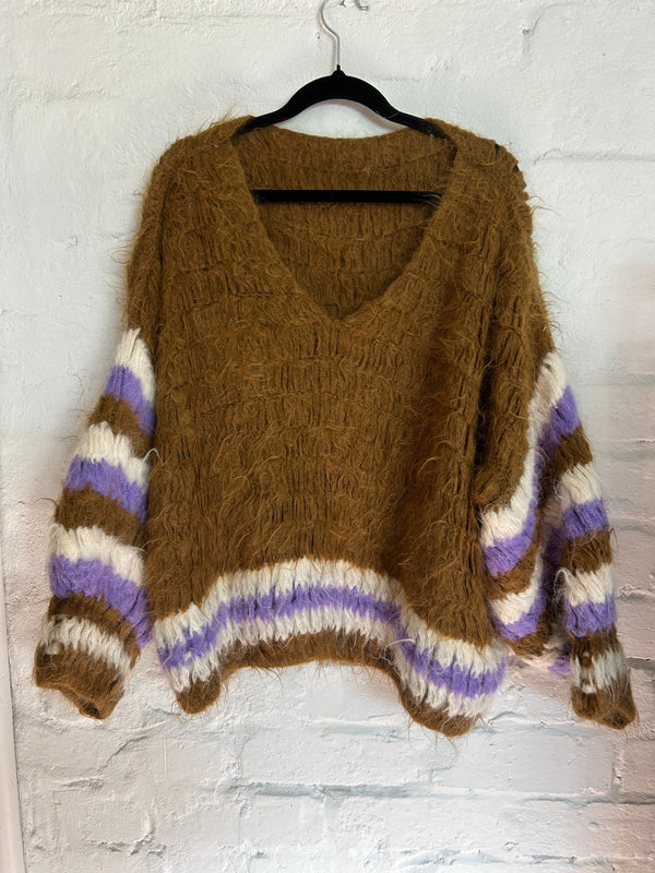 Amano by Lorena Laing - - Crochet Pom Pom Sweater - Cecil and Gunn
