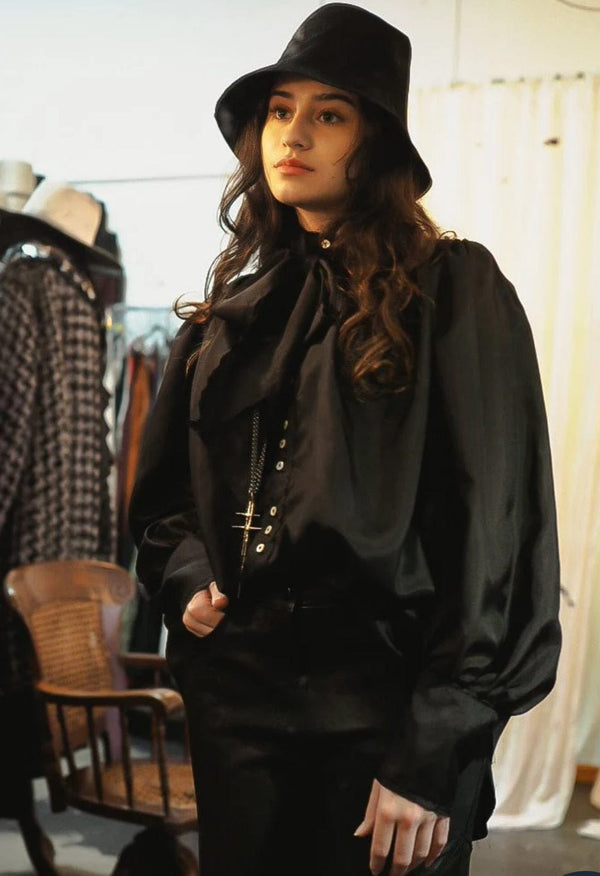 Amano by Lorena Laing - Shirt - Neck Tie Blouse - Cecil and Gunn