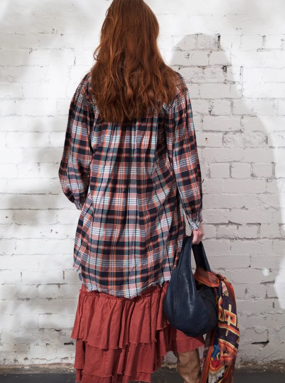 Amano by Lorena Laing - Shirt - Pin Tuck checked shirt with collar - Cecil and Gunn