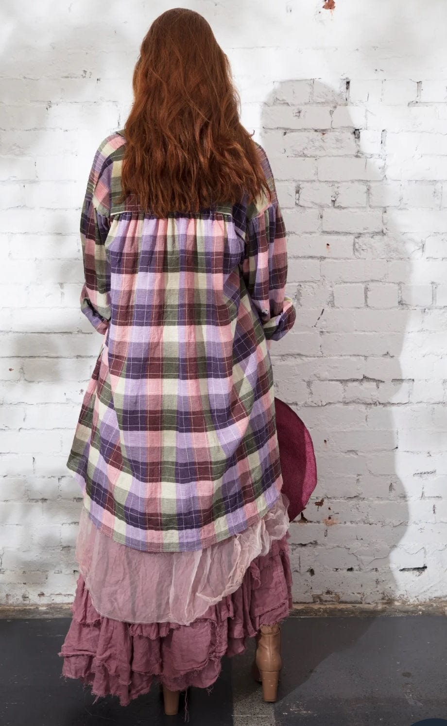 Amano by Lorena Laing - Shirt - Pin Tuck checked shirt with collar - Cecil and Gunn
