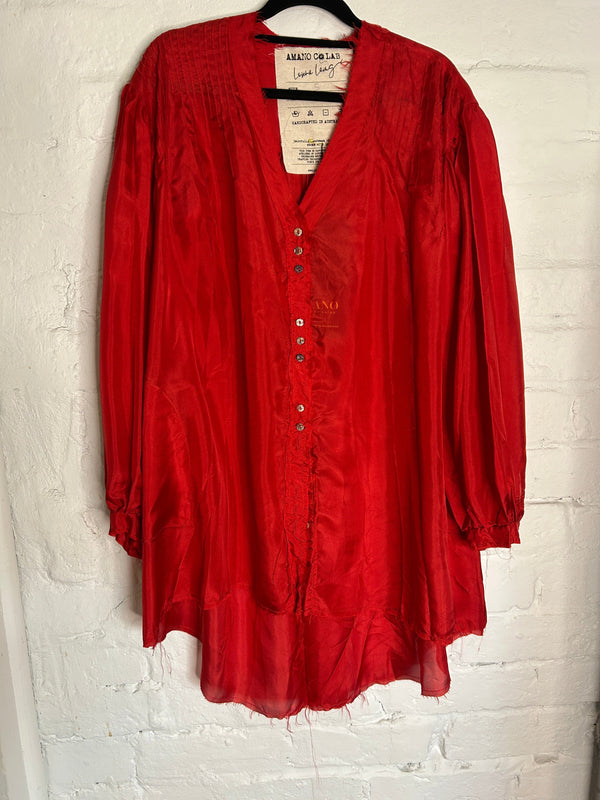 Amano by Lorena Laing - Shirt - Pin Tuck Shirt Silk - Cecil and Gunn