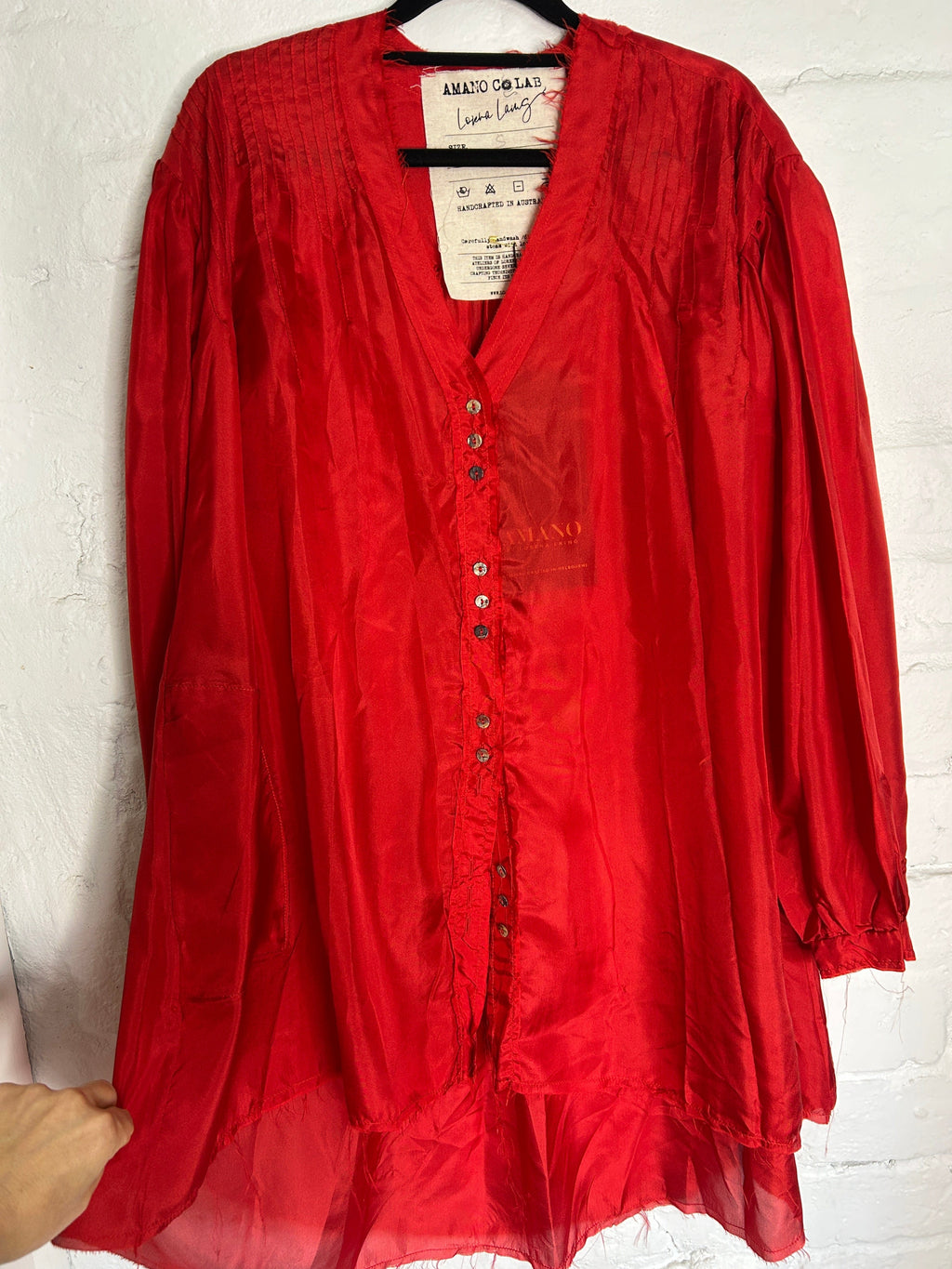 Amano by Lorena Laing - Shirt - Pin Tuck Shirt Silk - Cecil and Gunn