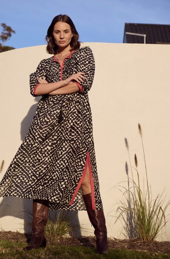 Caravan and Co - Dress - Algeria Pin tuck Dress - Cecil and Gunn