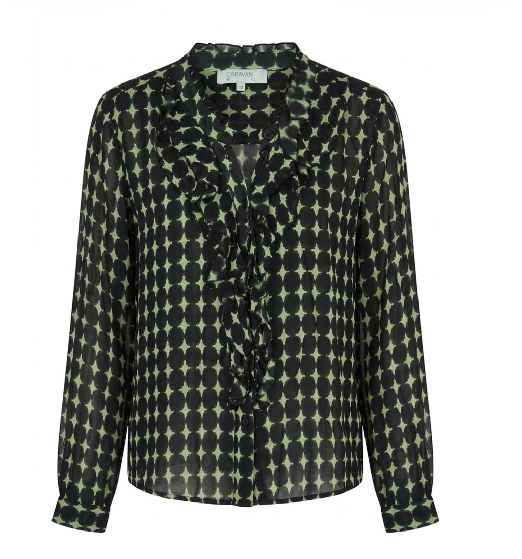 Caravan and Co - Shirt - Frill Front shirt - Cecil and Gunn