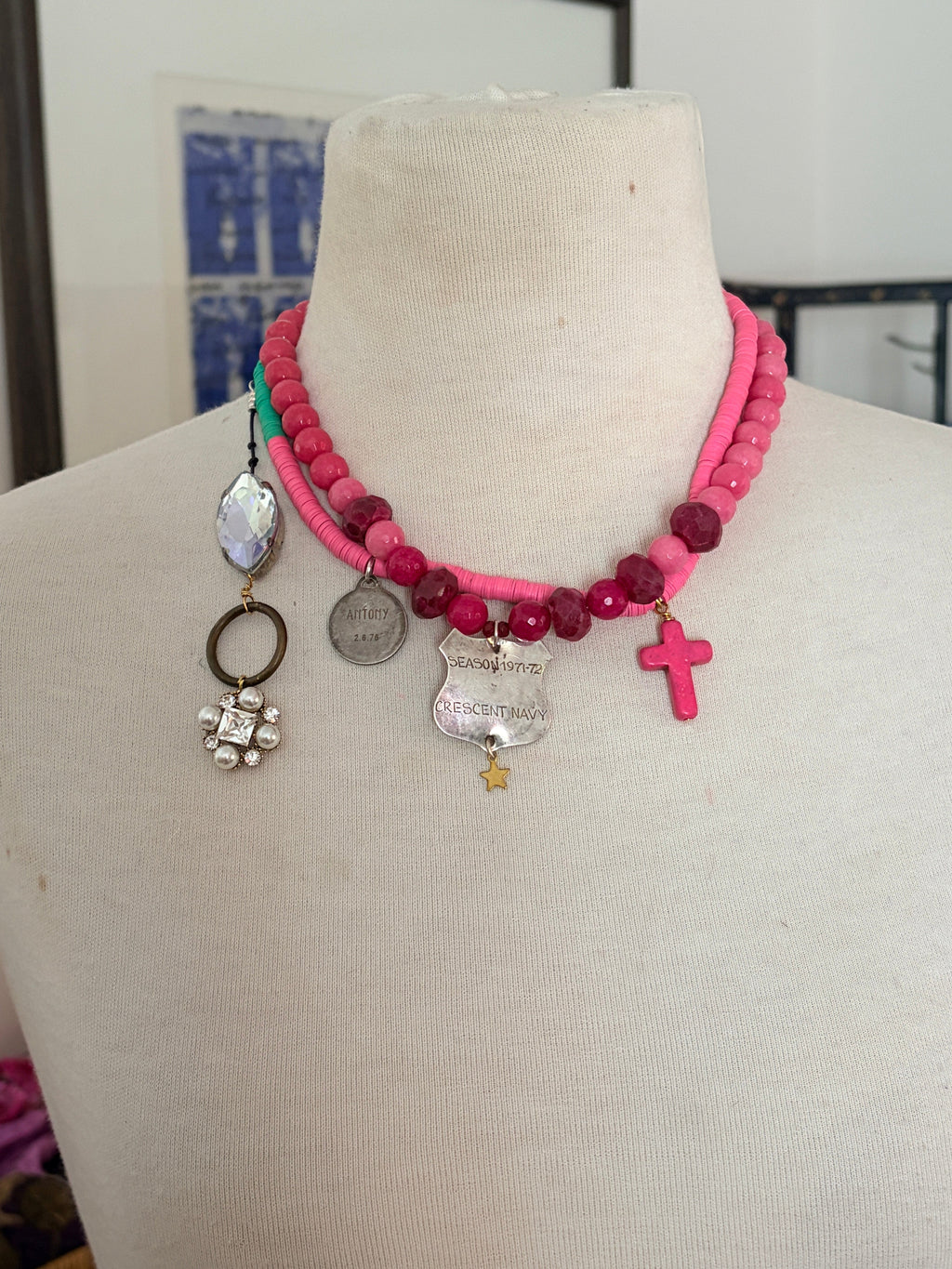 Cecil and Gunn - Necklace - I’m a Winner in hot pink - Cecil and Gunn