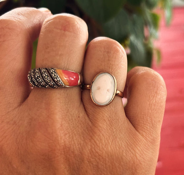 Cecil and Gunn - Ring - Shell cameo ring - Cecil and Gunn