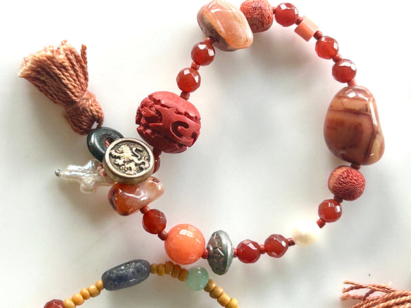 Cecil & Gunn - Bracelet - Amber and Carnelian Lollies - Cecil and Gunn
