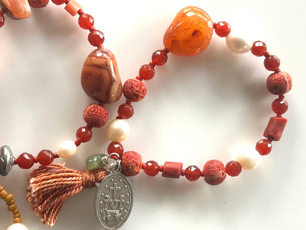 Cecil & Gunn - Bracelet - Amber and Carnelian Lollies - Cecil and Gunn