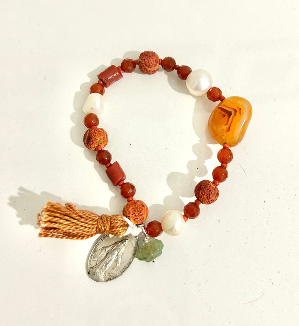 Cecil & Gunn - Bracelet - Amber and Carnelian Lollies - Cecil and Gunn