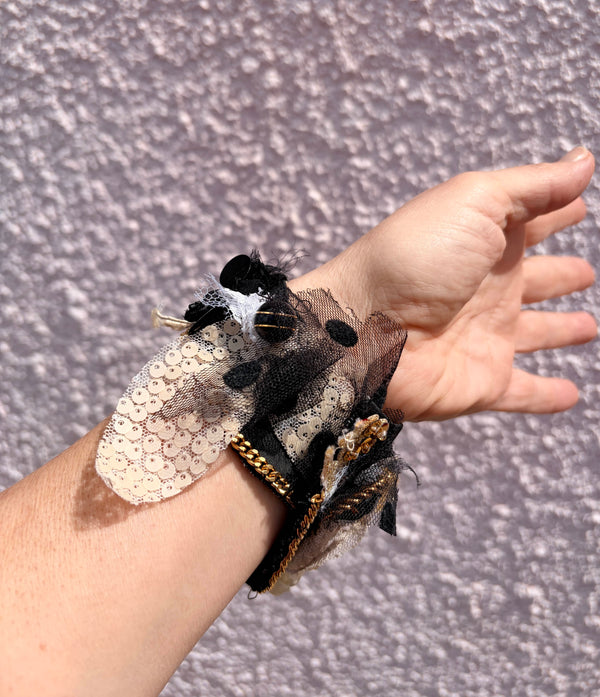 Cecil & Gunn Collections - Bracelet - French hand embroidered cuff - Cecil and Gunn