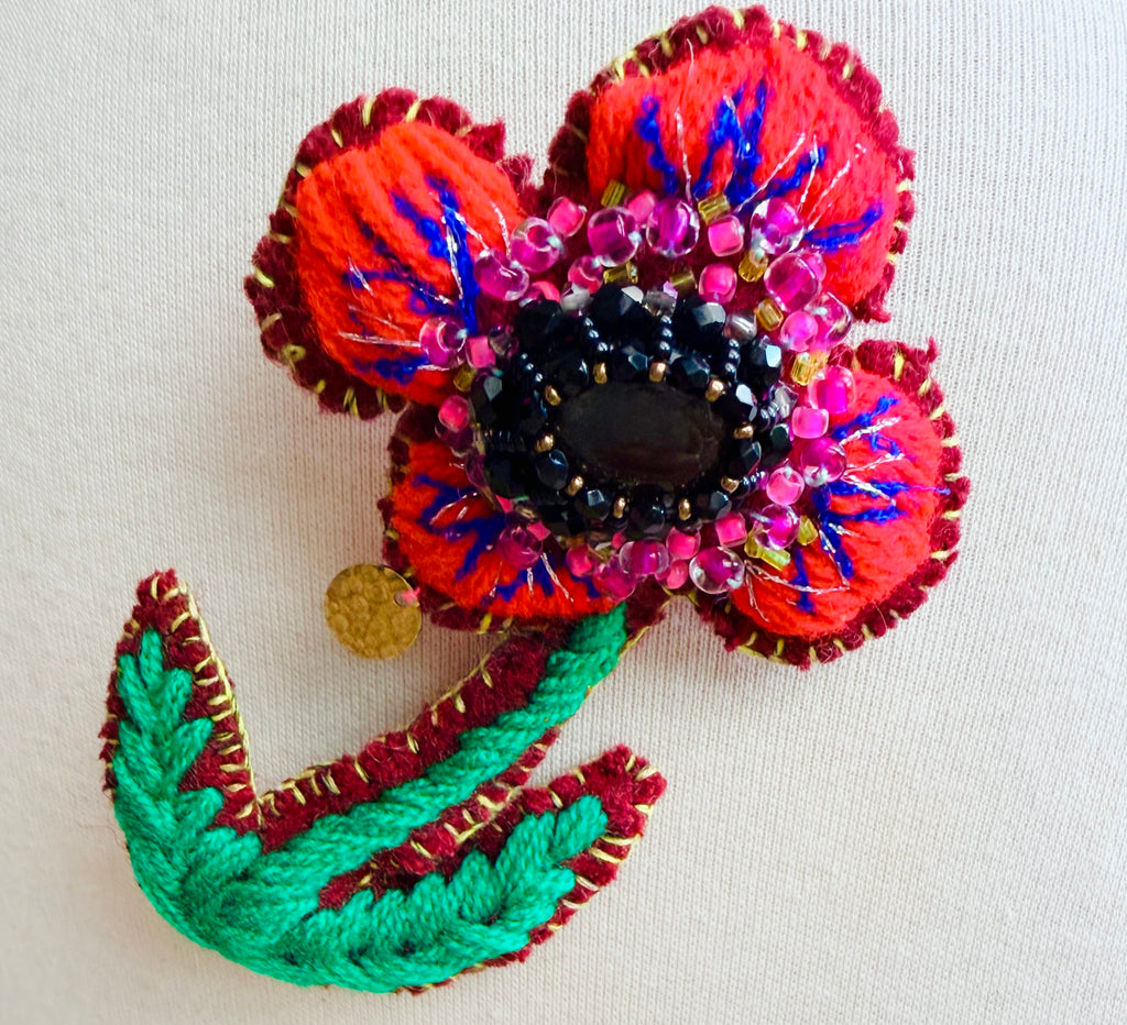Cecil & Gunn Collections - Brooch - Made in Japan Felt Flower 1 - Cecil and Gunn