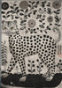 Cecil & Gunn Collections - Decor - Black and White Leopard folk art framed print - Cecil and Gunn