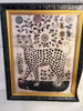 Cecil & Gunn Collections - Decor - Black and White Leopard folk art framed print - Cecil and Gunn