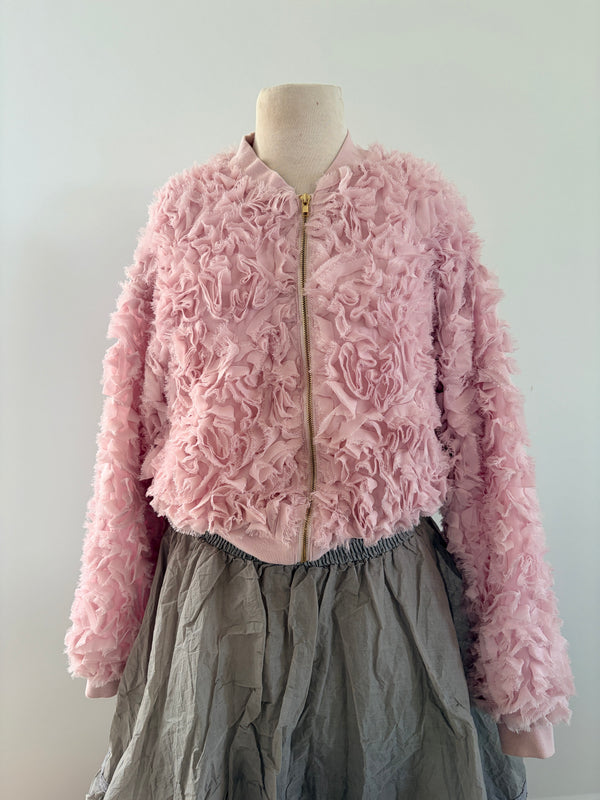 Cecil & Gunn Collections - Jacket - Ruffled Bomber Jacket - Cecil and Gunn