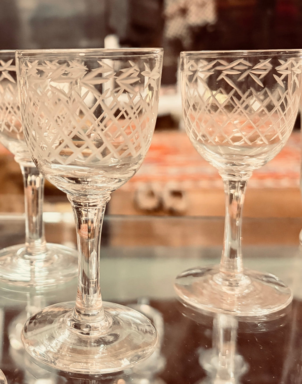 Cecil & Gunn Collections - Kitchen - Etched Glasses Set - Cecil and Gunn