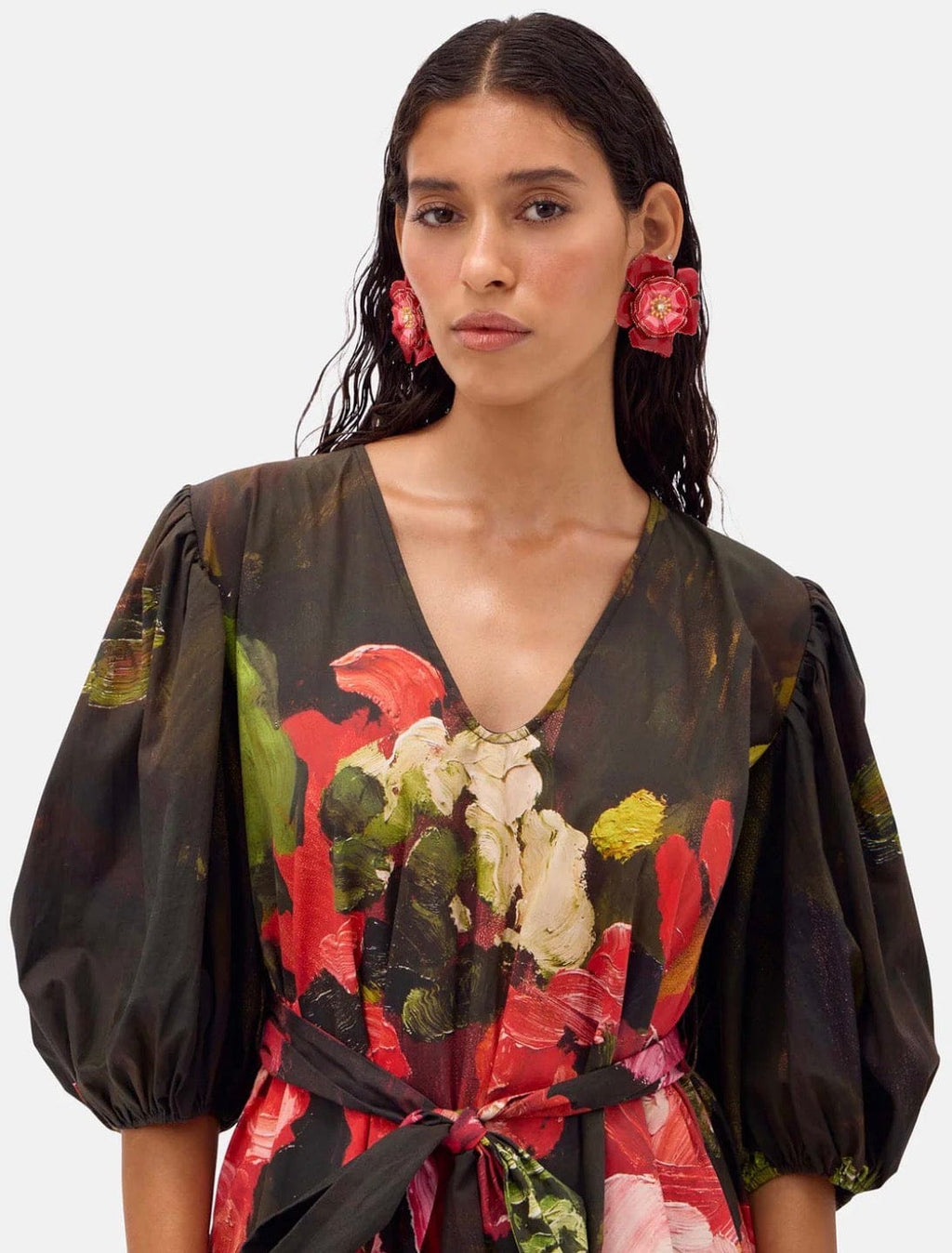 Cecil & Gunn - Dress - Red Roses Smock Dress - Cecil and Gunn