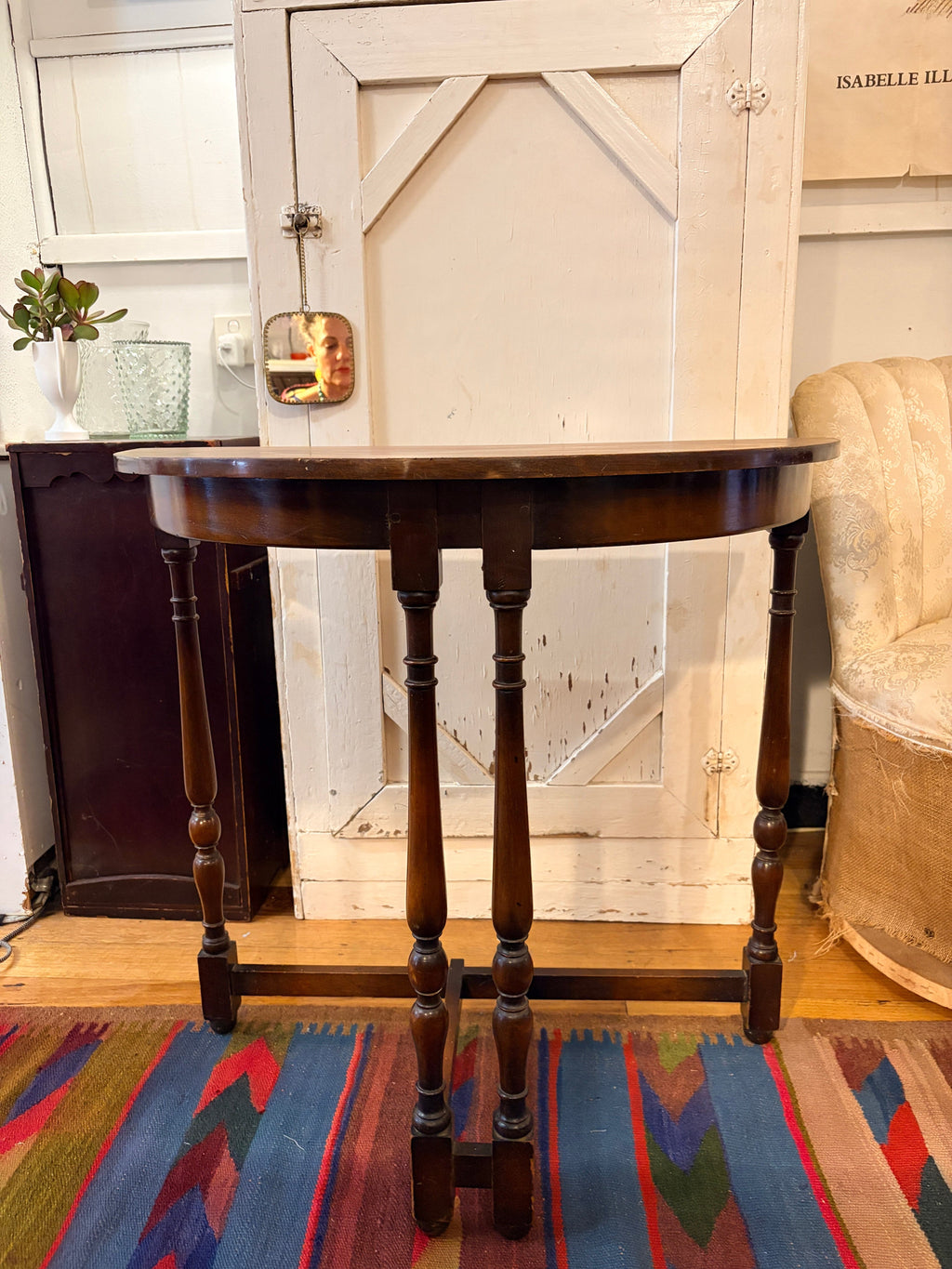 Cecil & Gunn - Furniture - Mahogany Half Round Table - Cecil and Gunn