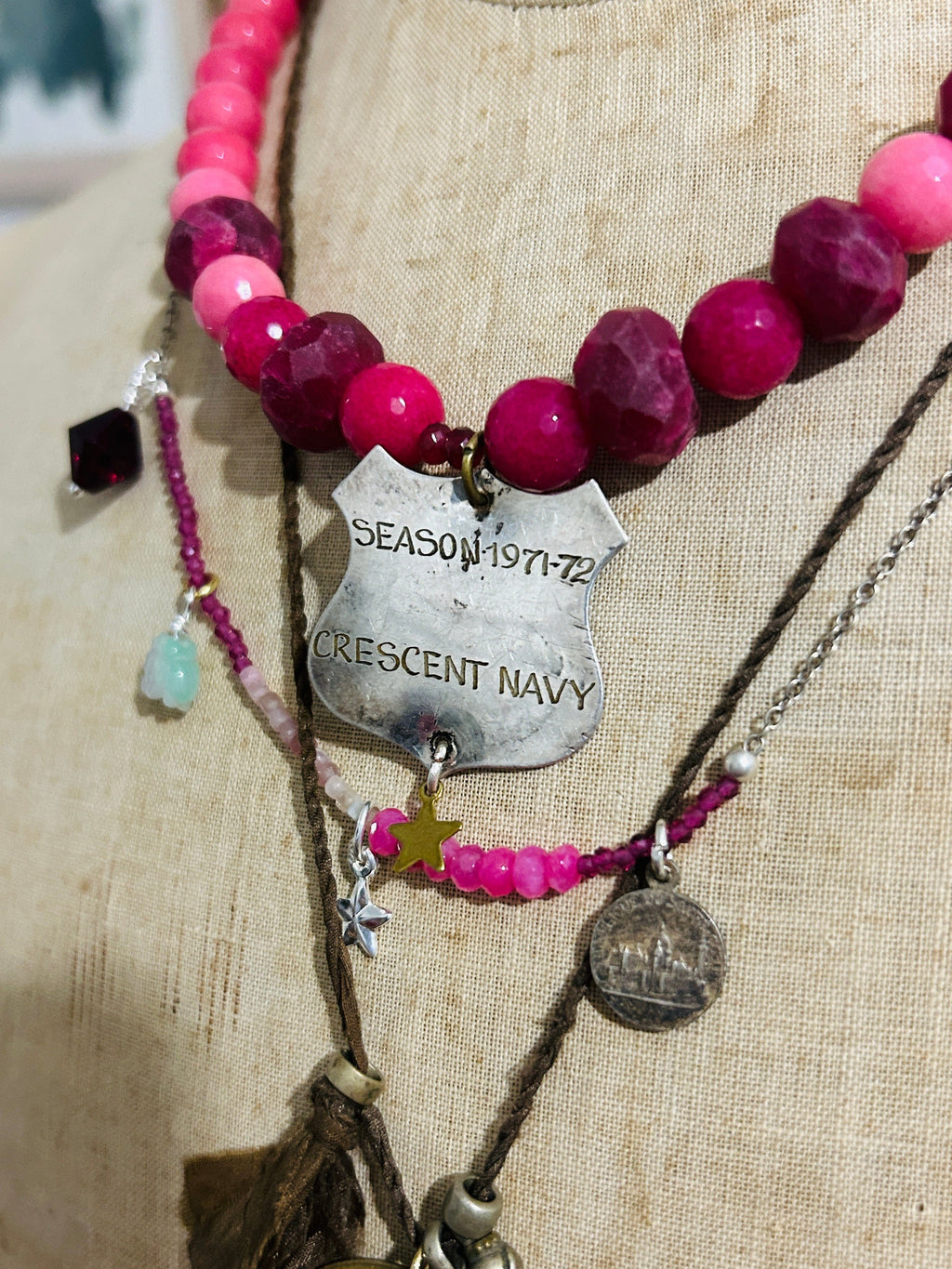 Cecil & Gunn - Necklace - I’m a Winner in hot pink - Cecil and Gunn