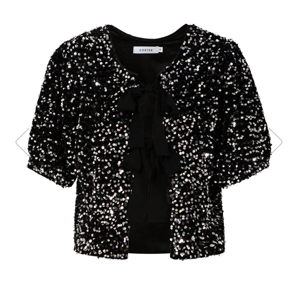 Coster Copenhagen - Jacket - Sequin Cropped Jacket - Cecil and Gunn