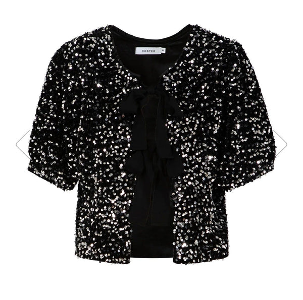Coster Copenhagen - Jacket - Sequin Cropped Jacket - Cecil and Gunn