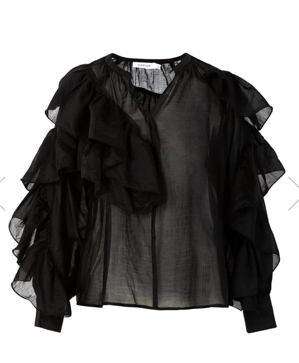 Coster Copenhagen - Shirt - Ruffle Blouse - Cecil and Gunn