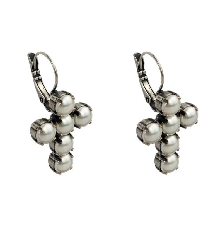 Elphin Lane - Earrings - Crystal Cross Drops - Cecil and Gunn
