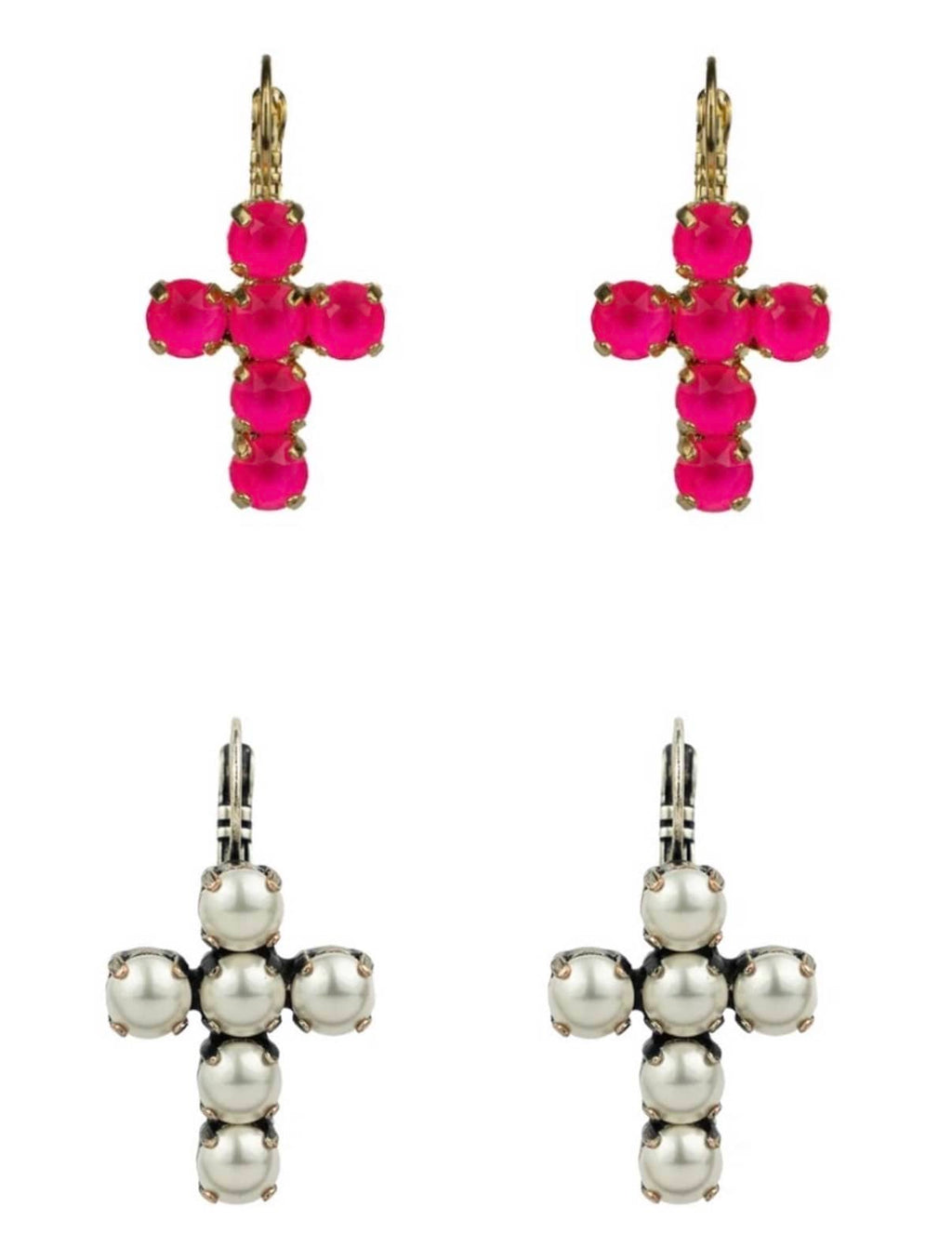 Elphin Lane - Earrings - Crystal Cross Drops - Cecil and Gunn