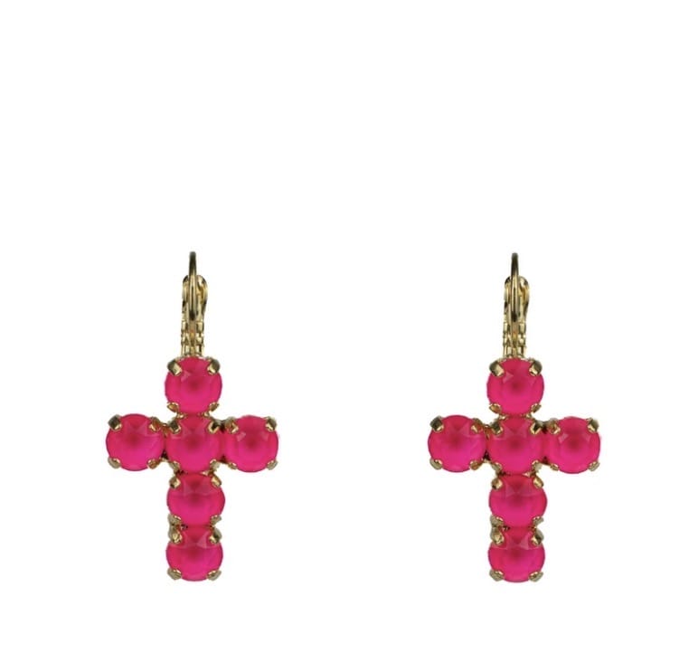Elphin Lane - Earrings - Crystal Cross Drops - Cecil and Gunn