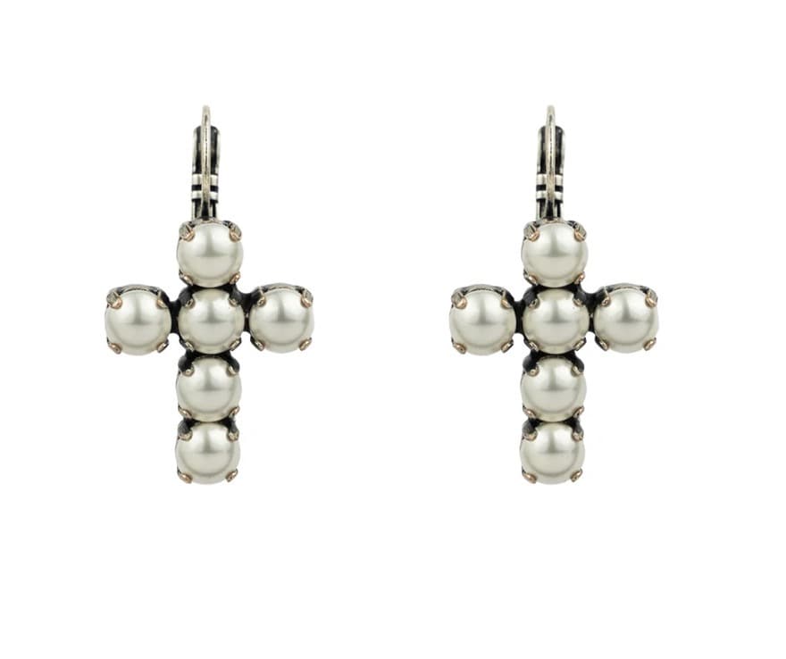 Elphin Lane - Earrings - Crystal Cross Drops - Cecil and Gunn