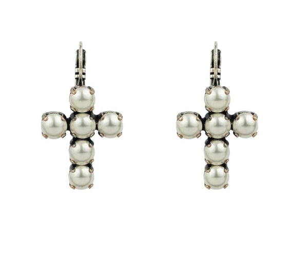Elphin Lane - Earrings - Crystal Cross Drops - Cecil and Gunn