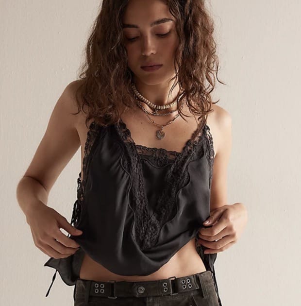 Free People - Camisole - Someone like you Camisole Charcoal - Cecil and Gunn