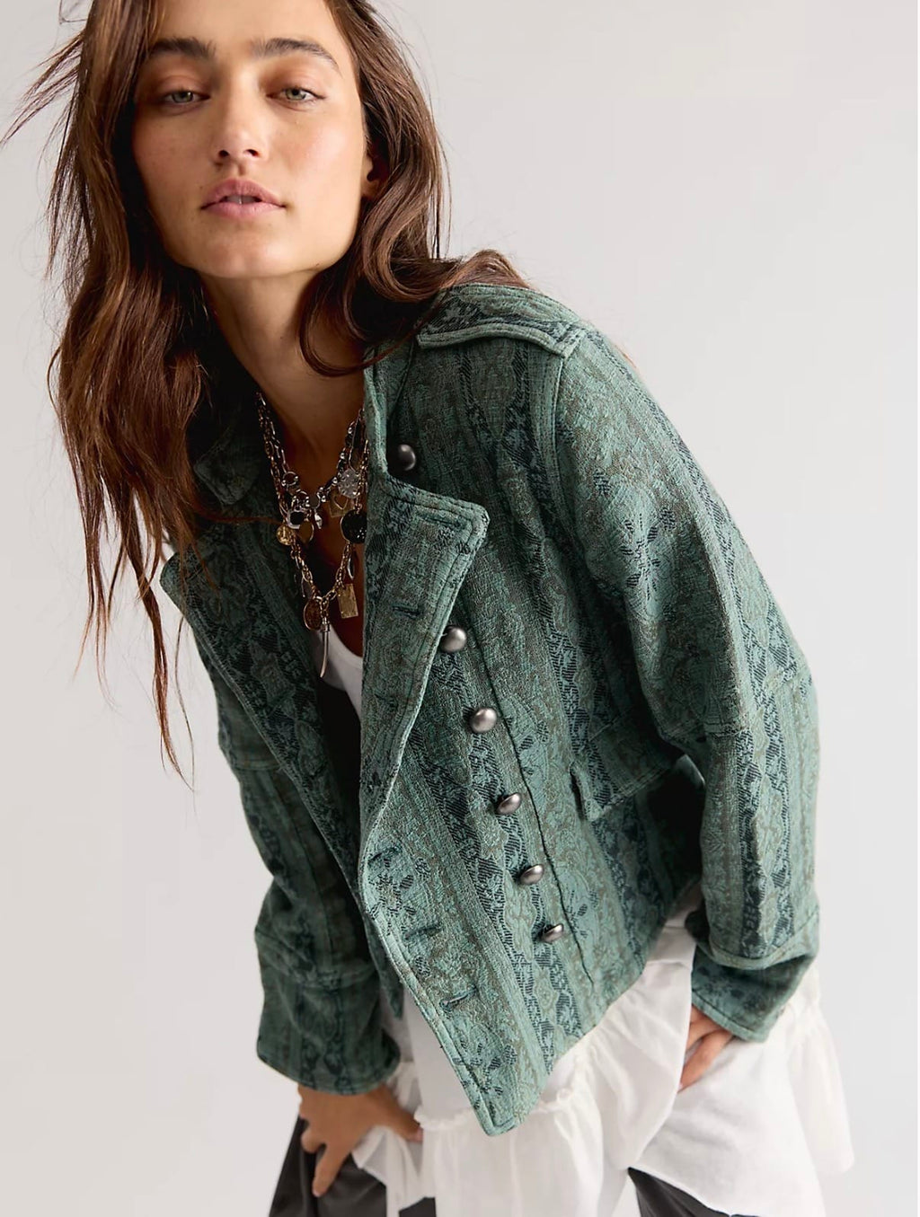 Free People - Jacket - Lotty Jacquard Jacket - Cecil and Gunn