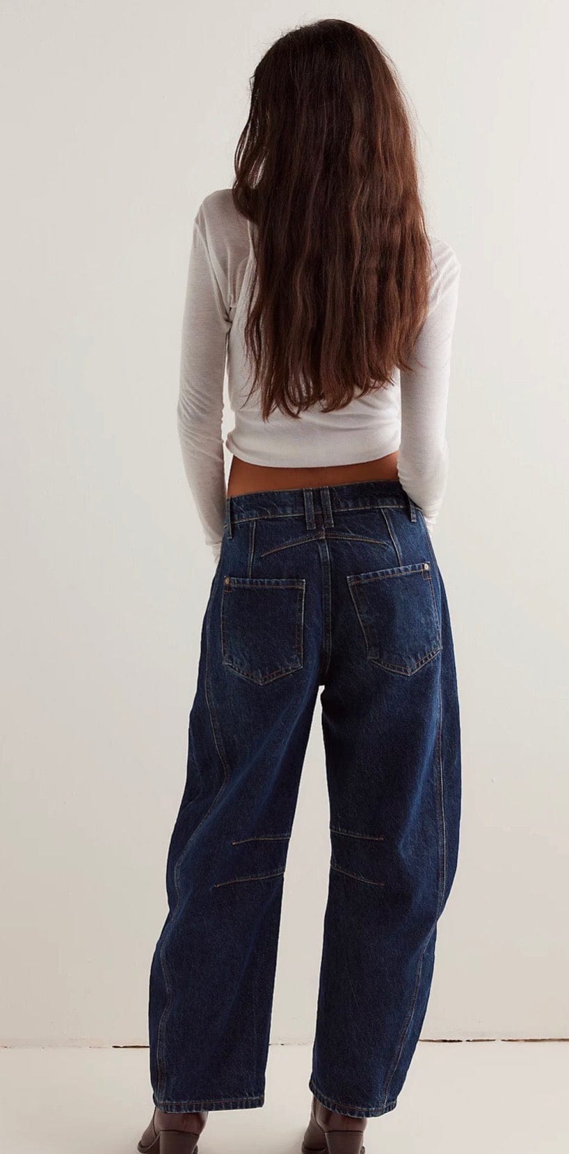 Free People - Pants - Good Luck Mid Rise Barrel Jeans - Cecil and Gunn