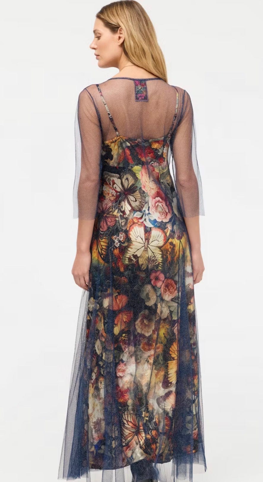 Johnny Was - Dress - Silver Foil mesh dress - Cecil and Gunn