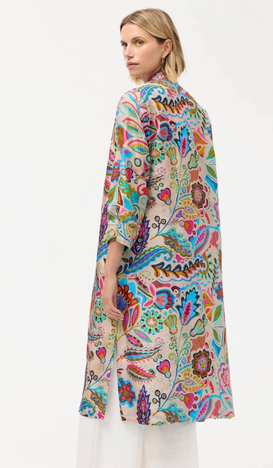 Johnny Was - Kimono - Patchwork Kimono in Gillian Print - Cecil and Gunn