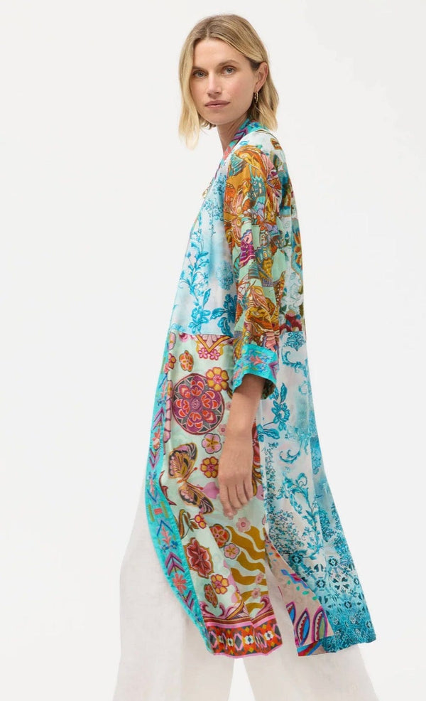 Johnny Was - Kimono - Patchwork Kimono in Gillian Print - Cecil and Gunn