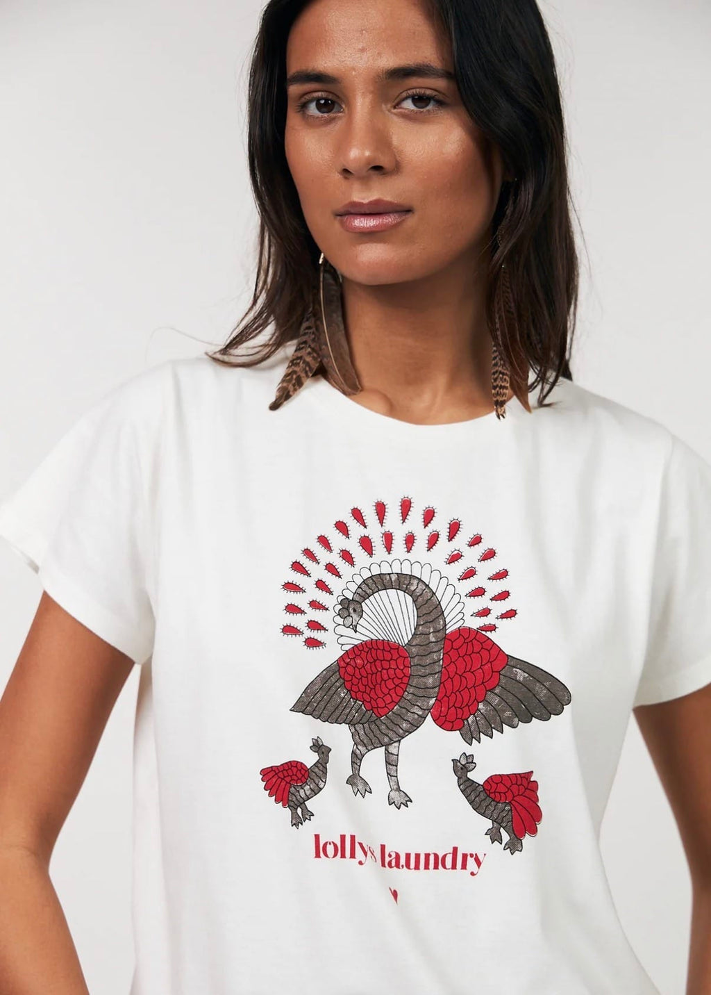 Lolly’s Laundry - Top - Roma Peacock Tee - Cecil and Gunn