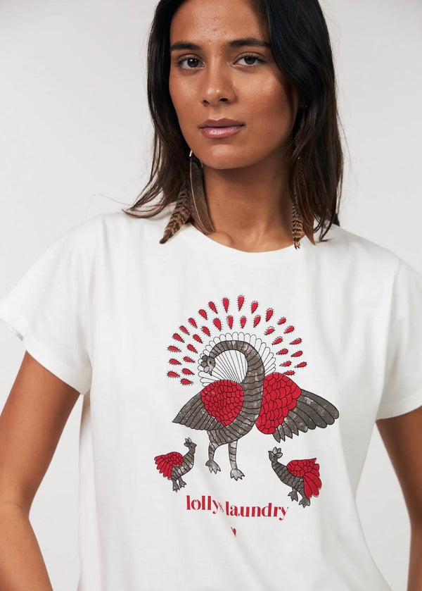 Lolly’s Laundry - Top - Roma Peacock Tee - Cecil and Gunn