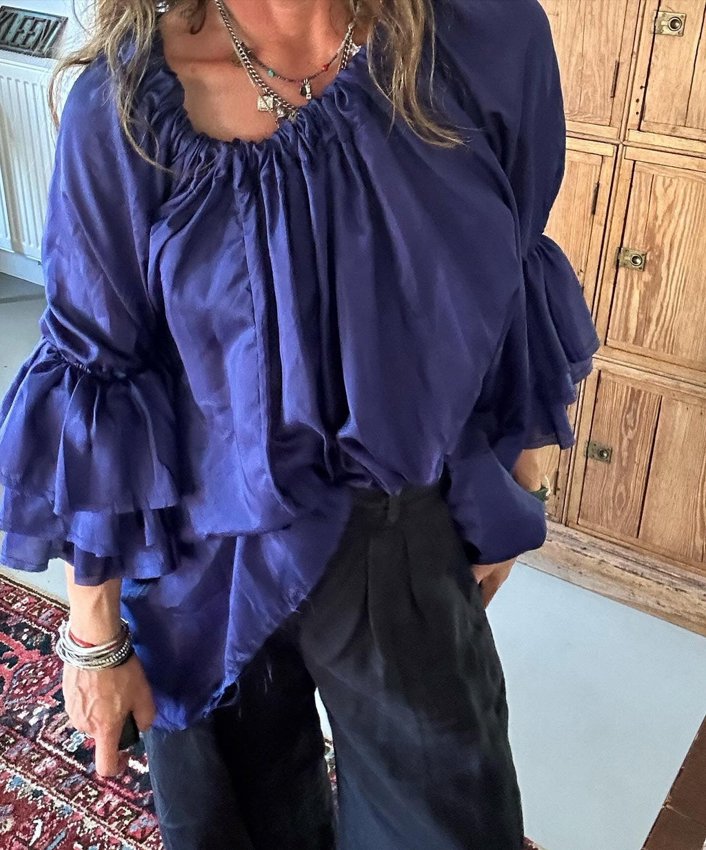 Lorena Laing - Tops - Button Back Blouse - Cecil and Gunn