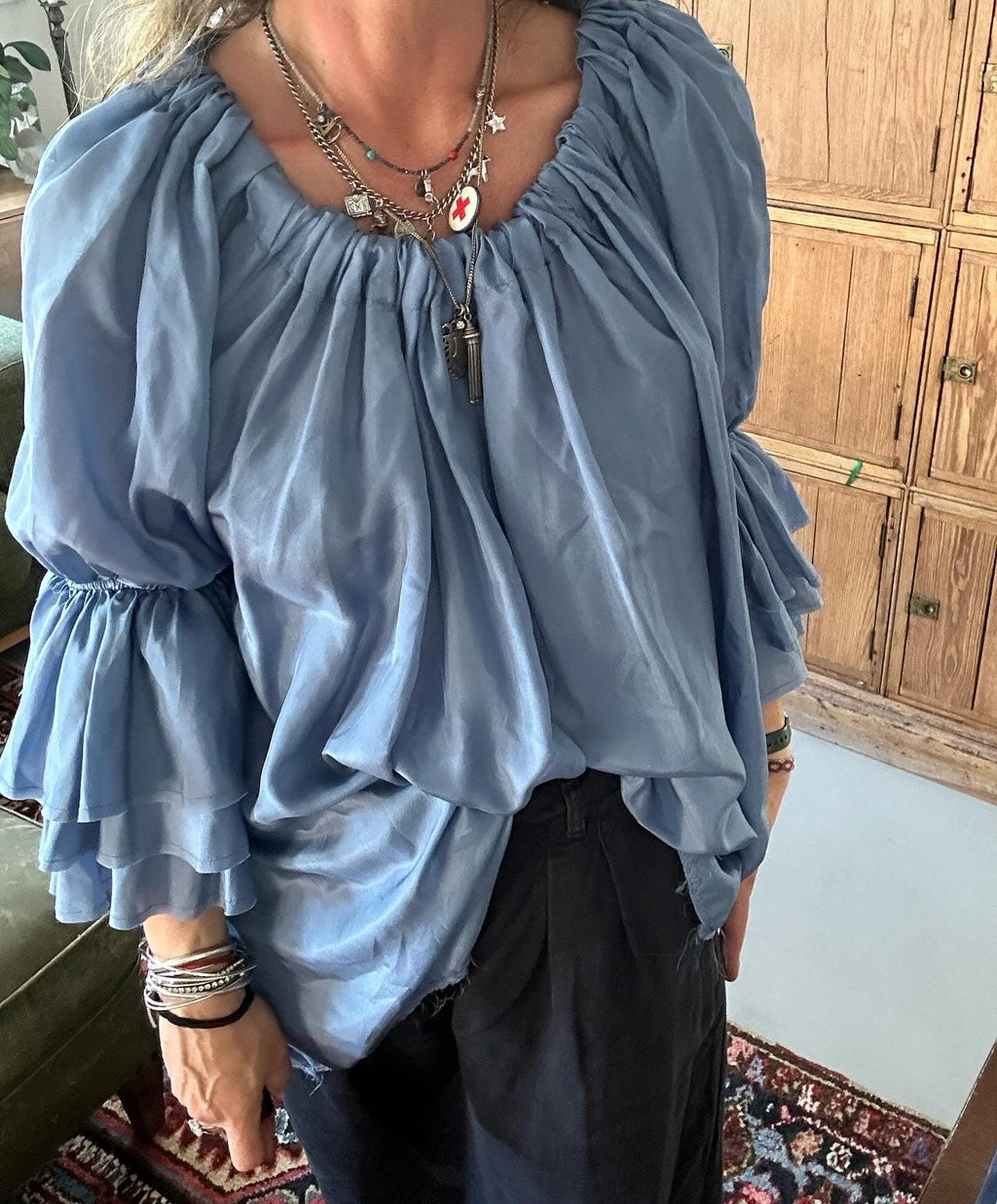 Lorena Laing - Tops - Button Back Blouse - Cecil and Gunn
