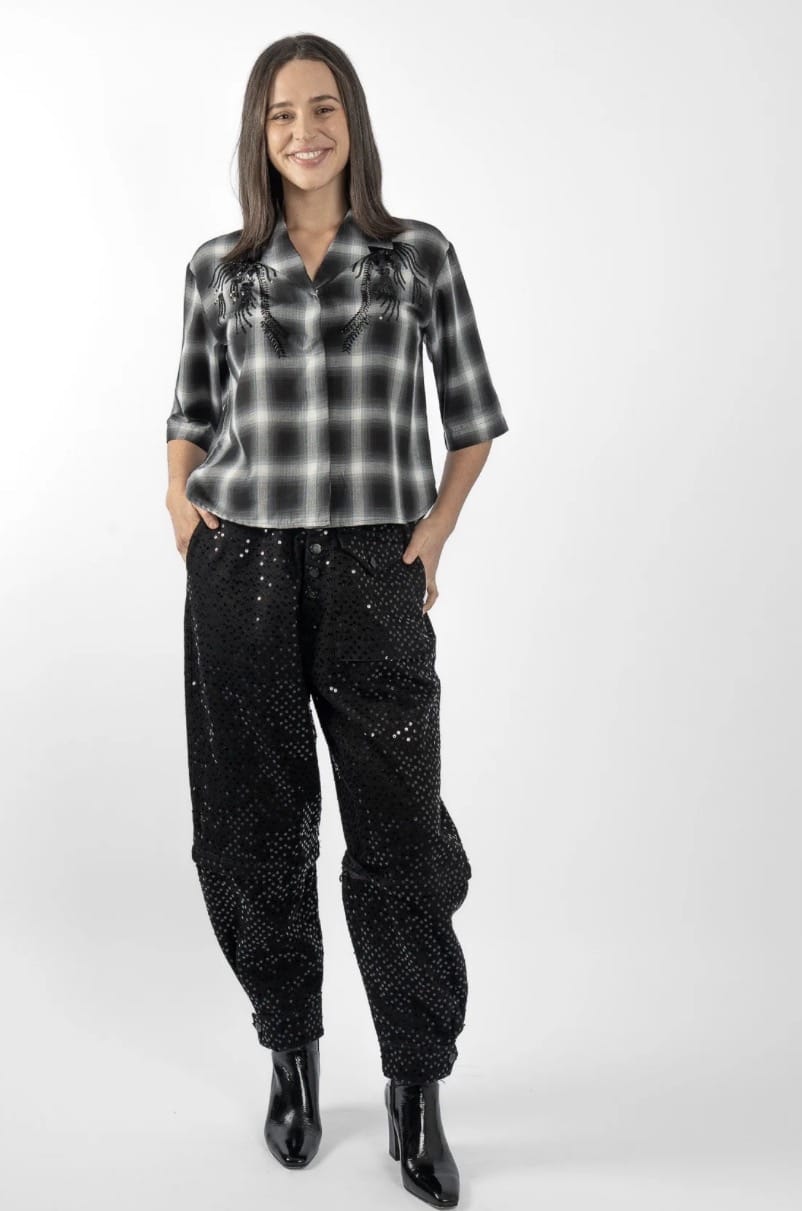 M.A.Dainty - Pants - Sequin Truckers - Cecil and Gunn