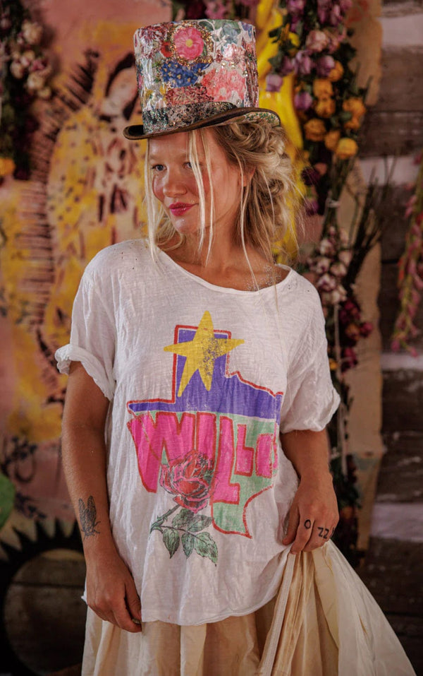 Magnolia Pearl - Top - Blue Eyes Willie Tee 2846 - Cecil and Gunn