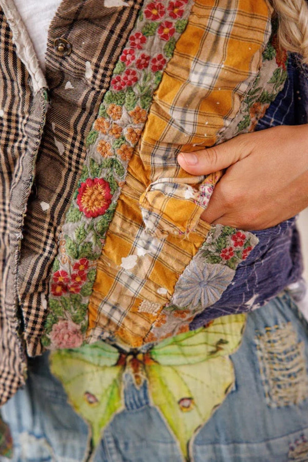 Magnolia Pearl - Tops - Patchwork Andriy Vest - Cecil and Gunn