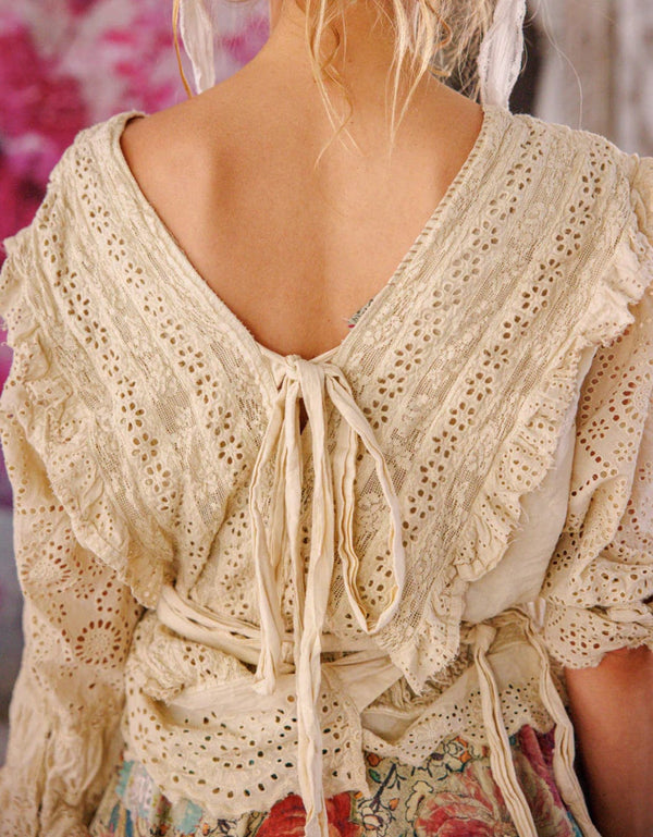Magnolia Pearl - Tops - Rosario Eyelet Blouse - Cecil and Gunn