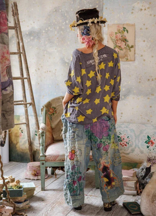 Magnolia Pearl - Tops - Star Applique Viggo Tee - Cecil and Gunn