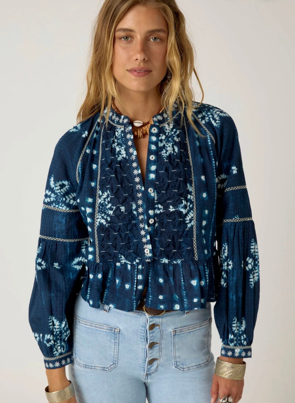 Maison Hotel - Jacket - Sora Blouse in Shibori - Cecil and Gunn